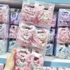 2 peças por pacote, scrunchies fofos de coelho Miffy com laço, elásticos de rabo de cavalo para meninas, estilo ins