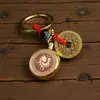 Llavero Giratorio de Latón Zodiaco Cinabrio Colgante para Coche Bolso Artesanía Creativa Unisex Venta al por Mayor