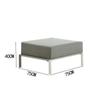 Ocio al Aire Libre Sofá de Acero Inoxidable para Exteriores de Tres Plazas Impermeable Protección Solar Mesa y Sillas Metálicas para Patio de B&B Terraza de Jardín Balcón