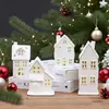 Artesanato de Casa Pequena de Natal em Cerâmica Velas Criativas de LED Atmosfera Festiva Europeia e Americana Decorações de Luz Noturna para Casa