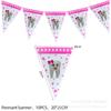 Dientes Rosas Cumpleaños Infantil Desechables Suministros para Fiesta Charola de Papel Servilleta Caja de Flor de Arroz Mantel Globo Triangular Sombrero