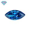 Gema Huagang con forma de ojo de caballo, circonita azul de aguas profundas, piedra desnuda, circonita en forma de hoja, zafiro artificial de aguas profundas, piedra CZ Hao