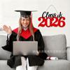 2026 Novas Decorações Penduradas para Janela de Festa de Formatura Transfronteiriça Logo de Chapéu de Formatura Placas Penduradas Decorações de Parede Internas e Externas