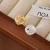 Brincos de Ouro de Luxo Leve Estilo Coreano High-End Pontos de Zircônia Escovados Micro-Pavimentados Estrela Céu Estrelado Não Colidindo Brincos Elegantes para Mulheres
