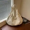 Bolso tote minimalista de estilo coreano con textura de lunares para el hombro para mujer, nuevo modelo 2026, alto valor estético, bolso de mano y bolso de hombro únicos para mujer