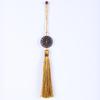 Colgante de Abanico Imitación Madera Etiqueta Pequeña Colgante Hecho a Mano Borla Colgante Pintura Decorativa Chinoiserie Borla Accesorios DIY Colgante