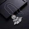 Pendientes Largos Bohemios con Borlas Estilo Étnico Retro Pendientes de Plata Redondos Pez Mariposa Colorida Pendientes de Pavo Real