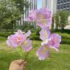 3 cabezas Monet gran iris flor artificial decoración del salón de bodas flor falsa al por mayor