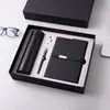 Caderno A5 com Logo Personalizável, Capa Dupla para Escritório, Bolso Interno, Bloco de Notas, Copo Térmico, Conjunto de Guarda-chuva