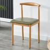 Silla de Comedor para el Hogar de Ocio Transfronteriza Personalizada, Mesa y Sillas de Comedor Minimalistas Modernas para Dormitorio, Silla de Cuerno Integrada de Hierro Forjado