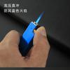 Encendedor de metal inflable a prueba de viento de llama azul de golpe directo ventana de aire visual portátil personalizado para hombre encendedor de cigarrillos venta al por mayor caliente