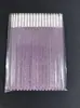 Pincel para Delineador de Ojos Desechable con Mango de Cristal Pelo de Nylon Pluma Sombra Gusano de Seda Delineador de Ojos Ultra Fino Delineador de Labios Herramienta de Belleza