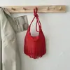 Bolso con flecos para mujer, nueva moda de verano 2026, bolso de hombro y cruzado de nicho de lujo de alta gama para el día a día