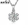 Collar de plata esterlina 925 para mujer, colgante de diamante completo, joyería coreana, fabricantes de joyería de plata de Guangdong, collar de joyería plateado