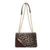 Diseño Nicho Estampado Leopardo Color Contraste Bolso Cuadrado Pequeño para Mujer 2025 Primavera Nueva Moda Distintivo Bolso de Hombro Cadena Bolso Cruzado