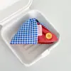 Presilha Triangular de Botão Xadrez Coreana para Mulheres, Presilha Tubarão de Alta Qualidade para Cabelo na Parte de Trás da Cabeça, Grampo de Cabelo Fofo e Doce
