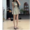 Vestido de Cumpleaños Explosivo de TikTok Verano Ajustado Vestido Negro Moda Corto Elegante Adelgazante Estilo Hepburn Cintura