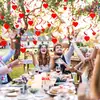 Venta Directa de Fábrica Colgante de Corazón Espiral Juego de 6 Piezas Decoración de Corazón con Lentejuelas Decoración de San Valentín Accesorios Decoración de Fiesta
