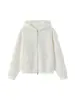 Chamarra con capucha y cierre extragrande tipo nube para mujer, nueva colección otoño/invierno 2026, sudadera casual holgada de manga larga