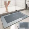 Alfombrilla de baño Suelo de baño Inodoro Suave Tierra de diatomeas Absorbente Secado rápido Lavable Entrada de inodoro Alfombra antideslizante Hogar Ovalada