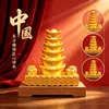 Adornos de la suerte Jinbao Yuanbao, adornos giratorios de arena dorada para entrada de cajero, adornos de escritorio, regalo de apertura de la suerte
