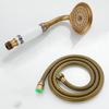 Zhuoding - Accesorio de baño para mujer, de cobre antiguo transfronterizo, con pistola rociadora, soporte para asiento colgante de ducha antiguo
