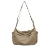 Bolso Cruzado para Mujer Verano Nylon Ligero Versátil Gran Capacidad Bolso 2024 Nuevo Casual Color Sólido Estudiante Bolso de Hombro
