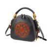 Bolsa Feminina de Couro Genuíno Nova Bolsa de Mão Feminina Retrô Transfronteiriça Bolsa de Ombro Transversal Estilo Chinês Bolsa Concha de Couro Bovino Camada Superior