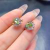 Pendientes de Nuevo Estilo Plata 925 Incrustados con Peridoto Natural Forma de Gota de Agua Pendientes Personalizados para Mujer para Uso Diario Cruzado Deseo