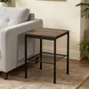 Estante de Almacenamiento de Mesita de Noche, Estante de Almacenamiento de Madera de Múltiples Niveles de Pie, Mesa Lateral de Sofá para Dormitorio, Mesa de Esquina Estilo Industrial Hecha a Medida