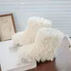 Moda Botas de Piel para Niños para Uso en Exteriores, Nuevo Estilo de Invierno Botines Cálidos con Acolchado de Algodón, Lindas Botas Casuales de Suela Suave de Moda para Niñas