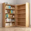 Estante de livros de madeira maciça, estante simples de piso para a sala de estar, prateleira de armazenamento para estudantes, armário de armazenamento multicamadas para quartos de crianças e quartos