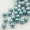 Japonés Clásico planta algodón gris azul perla grande con agujero pasante medio agujero aretes con cuentas aretes aretes accesorios