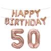Feliz aniversário balão decorativo de folha de alumínio 40 polegadas ouro rosa grande balão digital de filme de alumínio conjunto