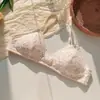 Ropa interior para niña con encaje de deseo puro, copa de triángulo, busto pequeño, pecho plano, sujetador inalámbrico fino y cómodo para estudiantes, estilo de verano