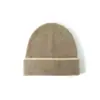 Venta al por mayor de fábrica Cachemira Transfronterizo Otoño e Invierno Nuevo Rayas Tejido de Punto Trenzado Bloque de Color Dobladillo Cálido Engrosado Protección para los Oídos Gorro Envolvente