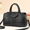 Bolso Estampado de Cocodrilo 2024 Estilo Europeo y Americano Bolso Almohada Bolso de Mano Boston Tote Bolso de Hombro Gran Capacidad