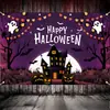 Tecido de fundo para Halloween com estampa de mão vermelho-sangue, Tecido para pendurar banner de Halloween, Suprimentos de decoração para festa de terror, Tecido de fundo para foto