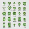 Rhinestones de Arte para Uñas K9 de Alta Calidad, Verde Fruta Multifacéticos Fondo Puntiagudo Vidrio Irregular Piezas Grandes, Rhinestones de Arte para Uñas Imitación Huazi Brillantes al por Mayor