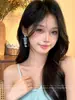 Pendientes de Borla de Grava Color Azul Hielo Menta para Mujer 2026 Nuevo Estilo de Resort de Playa Pendientes Únicos y Hermosos