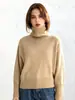 Suéter de Gola Alta Tricotado para Mulheres, Roupa de Outono e Inverno, Novo Estilo 2026, Peça Básica Tricotada Fashion para Mulheres, Estilo Retro Relaxado