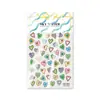 Sky Dopamine Fluido Corazón Líquido Colorido Gelatina Pegatinas para Uñas Hechas a Mano Asimétricas para Uñas DIY