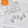 Pegatinas Tomoni Finas y Resistentes para Uñas para Niños Pegatinas Lindas para Uñas Gato Lindo Pequeña Expresión Pegatinas para Diario de Manos Guka