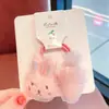 Corda de Cabelo de Pelo de Coelho Colorido Infantil Anel de Cabelo Durável para Bebê Corda de Cabelo de Alto Valor para Meninas Acessórios de Cabelo