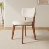 Silla de Comedor de Madera Maciza para Uso Doméstico, Silla Moderna Estilo Crema con Cojín Suave, Taburete de Comedor, Silla de Comedor con Respaldo de Lujo Ligero para Reuniones de Hotel para Adultos