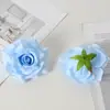 Flor de Rosa Diamante Cabeza Estilo Étnico Tocados Artificiales de Cabeza Flor de Dedo Anillo Flor de Baile Cuadrado Flor de Cabeza para Actuación