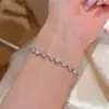 Pulsera en forma de corazón luz de lujo nicho alta gama dulce versátil estilo simple pulsera temperamento exquisito versátil pulsera de moda