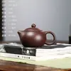 Envío directo de una pieza con entrega sin rastro, Base mineral original, Tetera Xishi semi-hecha a mano, Tetera de arcilla púrpura Yixing, Tetera pequeña para el hogar
