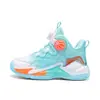 Zapatos de baloncesto para niños otoño nuevo malla transpirable zapatos para niños hebilla giratoria zapatos deportivos para correr zapatos de malla amortiguadores moda