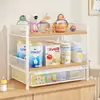 Caja de Almacenamiento para Vajilla de Bebé, Herramientas para Suplementos Alimenticios de Bebé, Mesa para Alimentar, Caja para Biberones, Estante de Cocina Multicapa, Estante de Almacenamiento para Tazones y Palillos